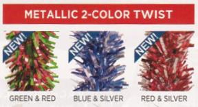 metallic 2 color twist